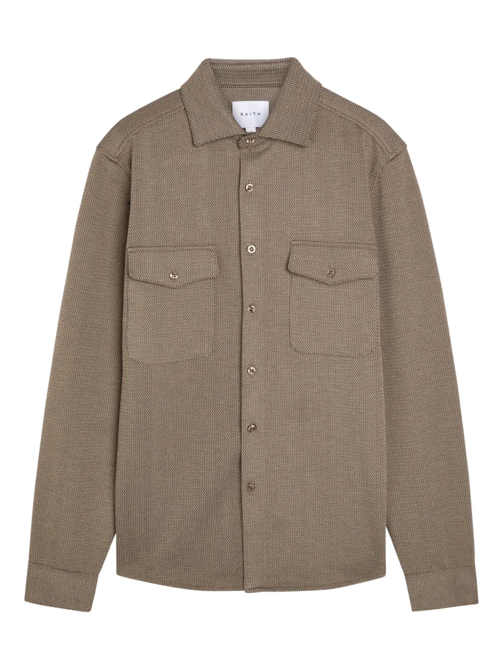 RAITH Camicia Joseph con motivo a zigzag jacquard - Marrone