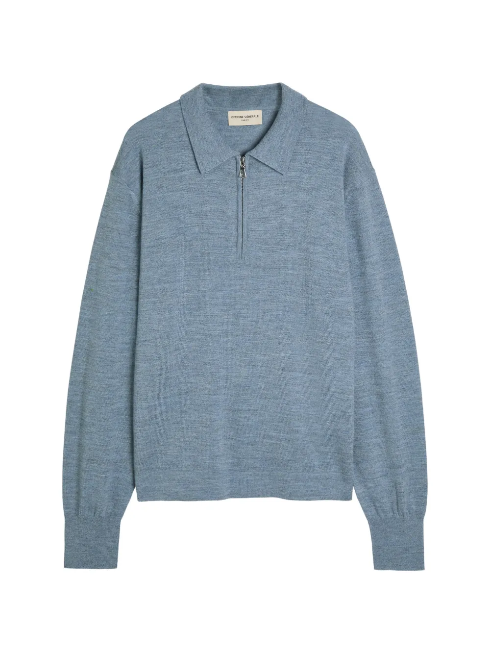 Officine Generale half-zip polo sweater - Blu
