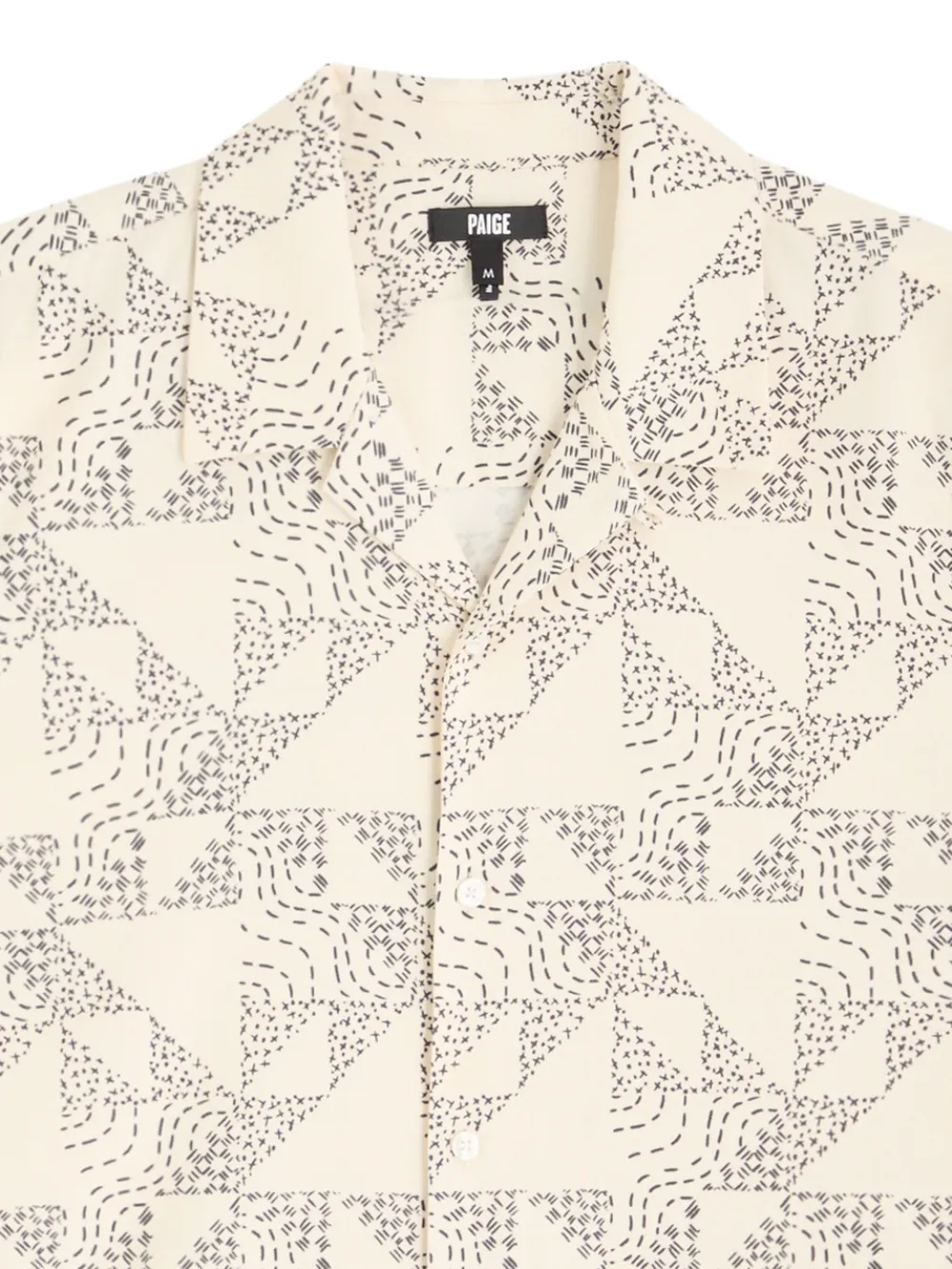 PAIGE Medina overhemd met geometrisch patroon - Beige