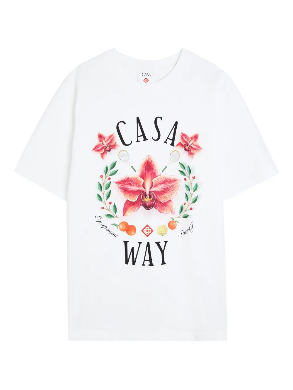 Casablanca T-shirt Casa Way a fiori - Bianco
