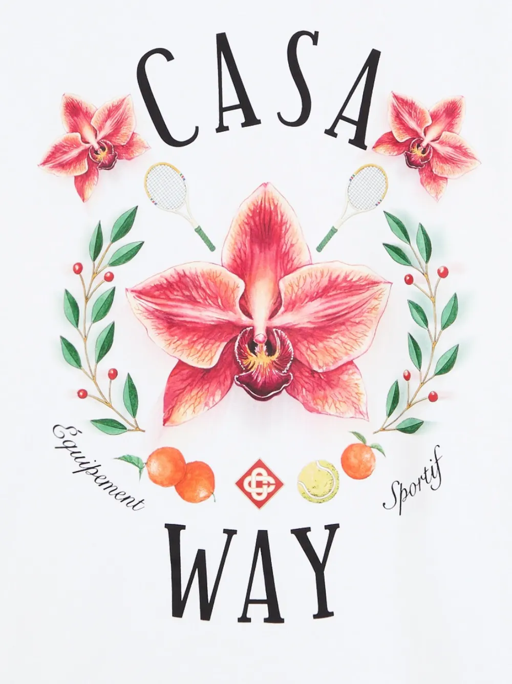 Casablanca Casa Way T-shirt met bloemenprint - Wit