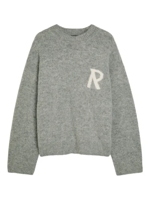 Represent letter crew-neck sweater