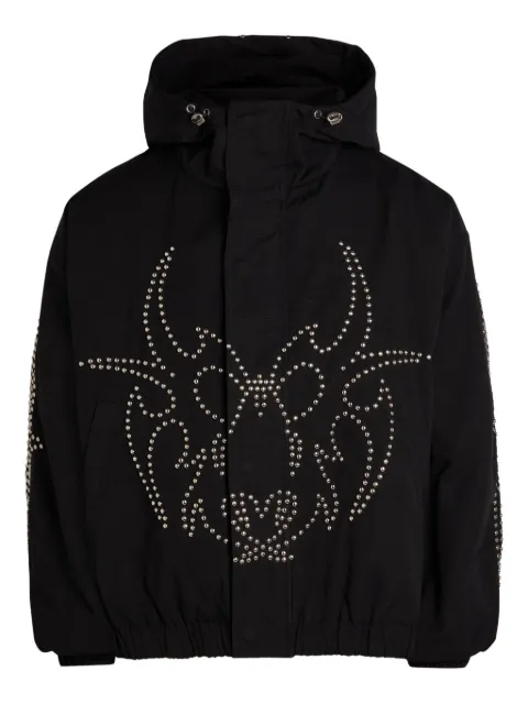 CHEW FOREVER studded hooded jacket