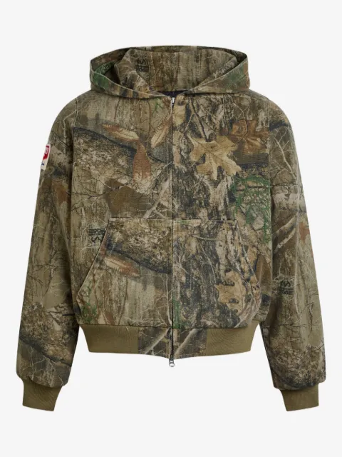 Cherry LA hooded camouflage bomber jacket