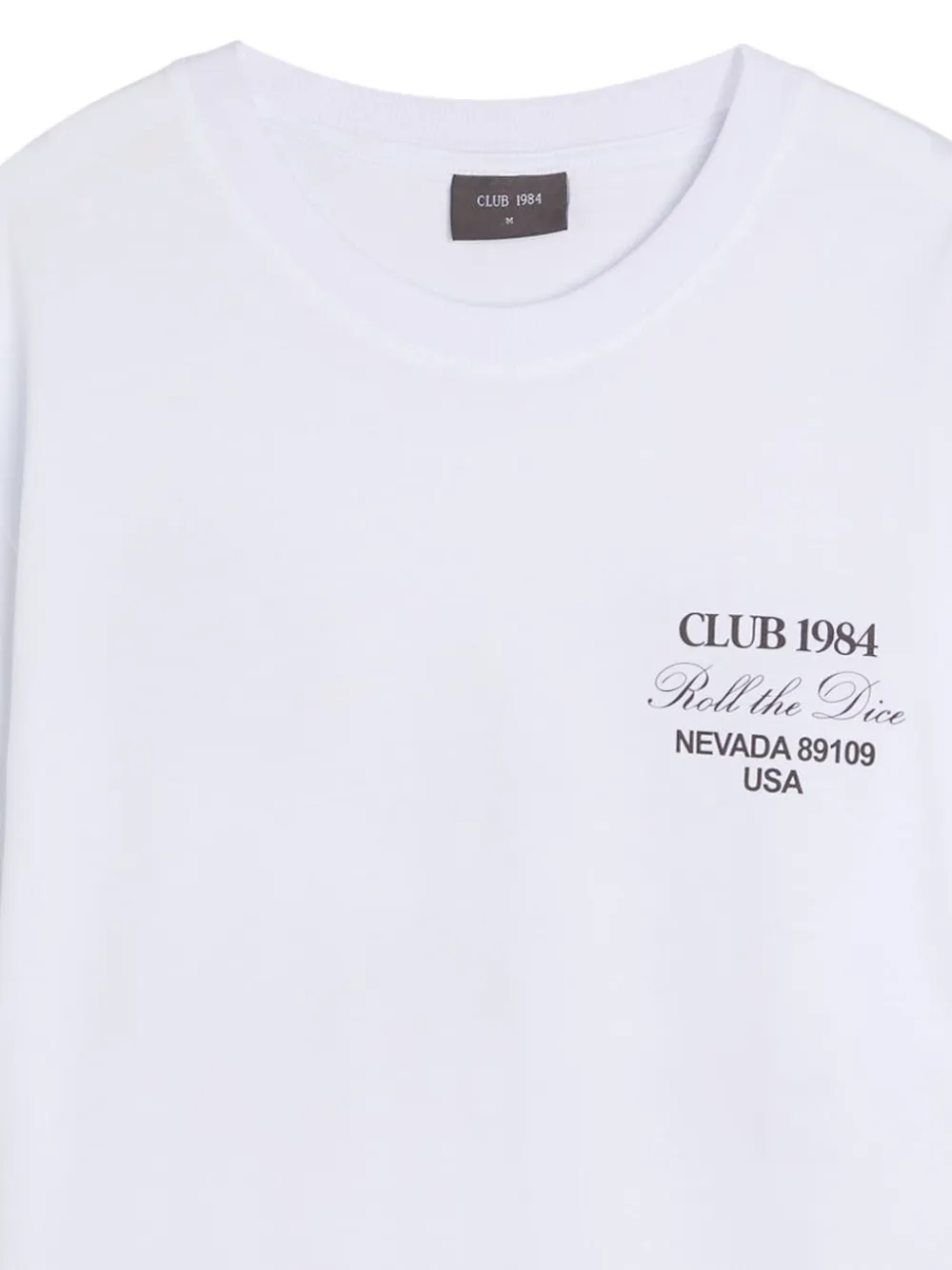 CLUB 1984 T-shirt met logoprint - Wit