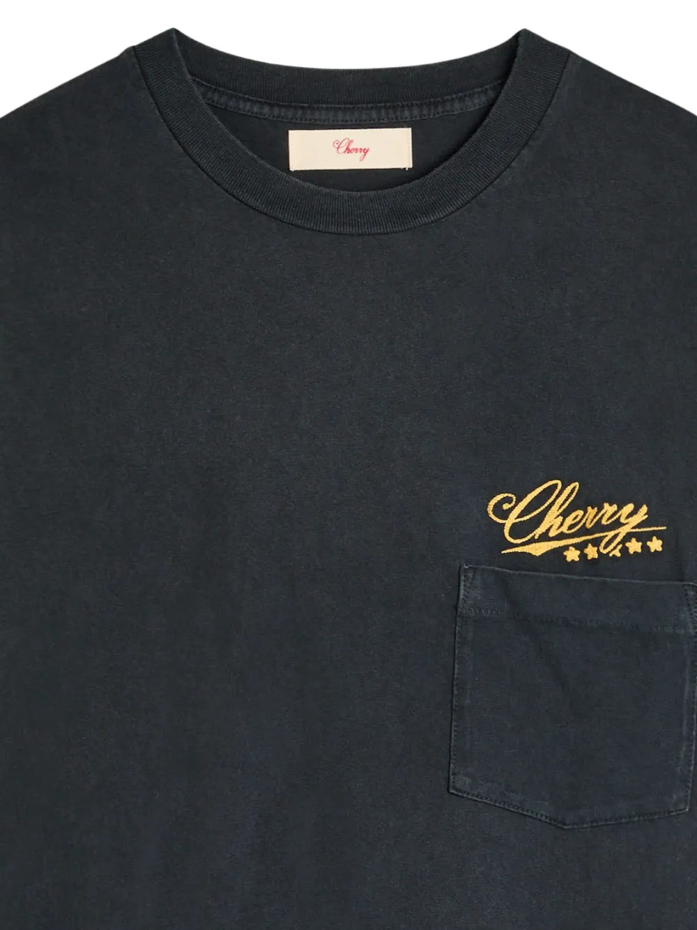 Cherry LA T-shirt met zak en korte mouwen - Zwart