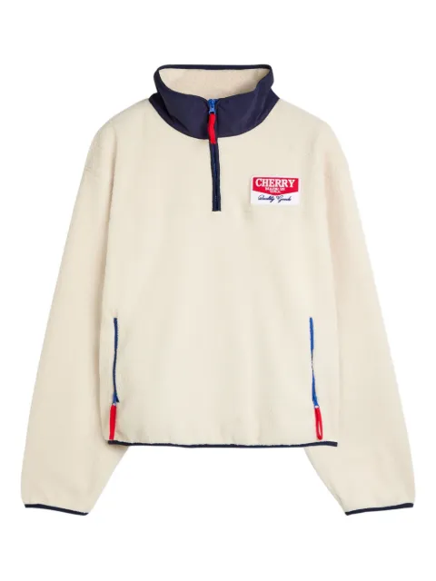 Cherry LA zip mock-neck sweater