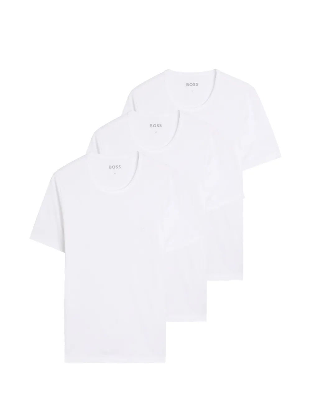 Hugo Boss Round Neck T-shirt (set Of Three) In White