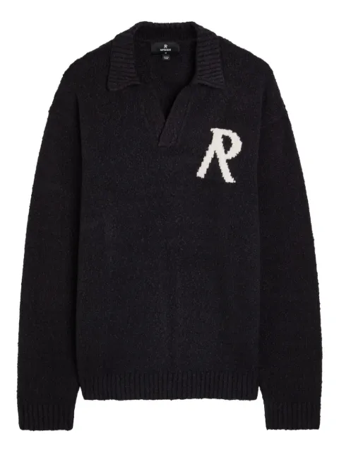 Represent initial collared sweater