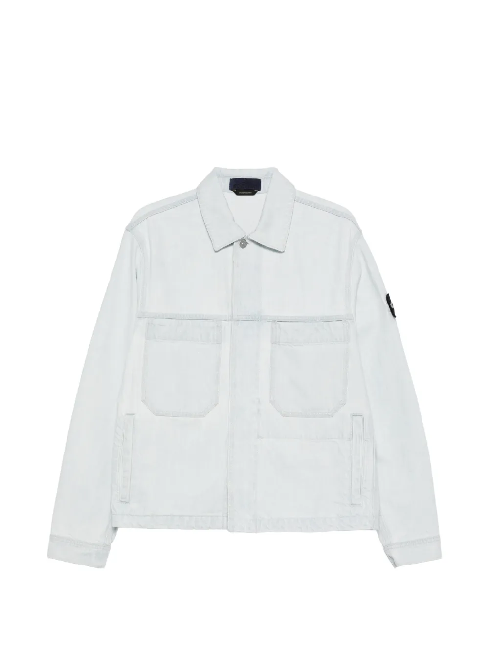 Stone Island Jeansjacke mit Brusttaschen - Blau