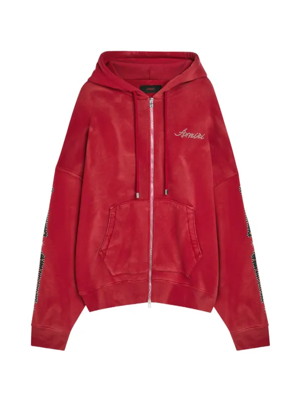 AMIRI ジップパーカー AMIRI Club Amiri zip-up Hoodie | Black | FARFETCH