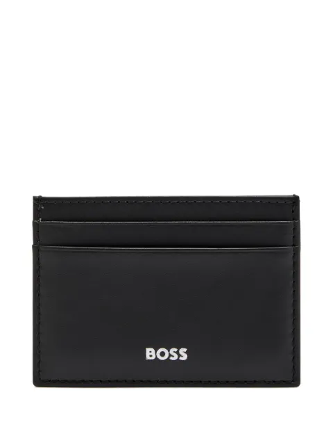BOSS logo-print card holder
