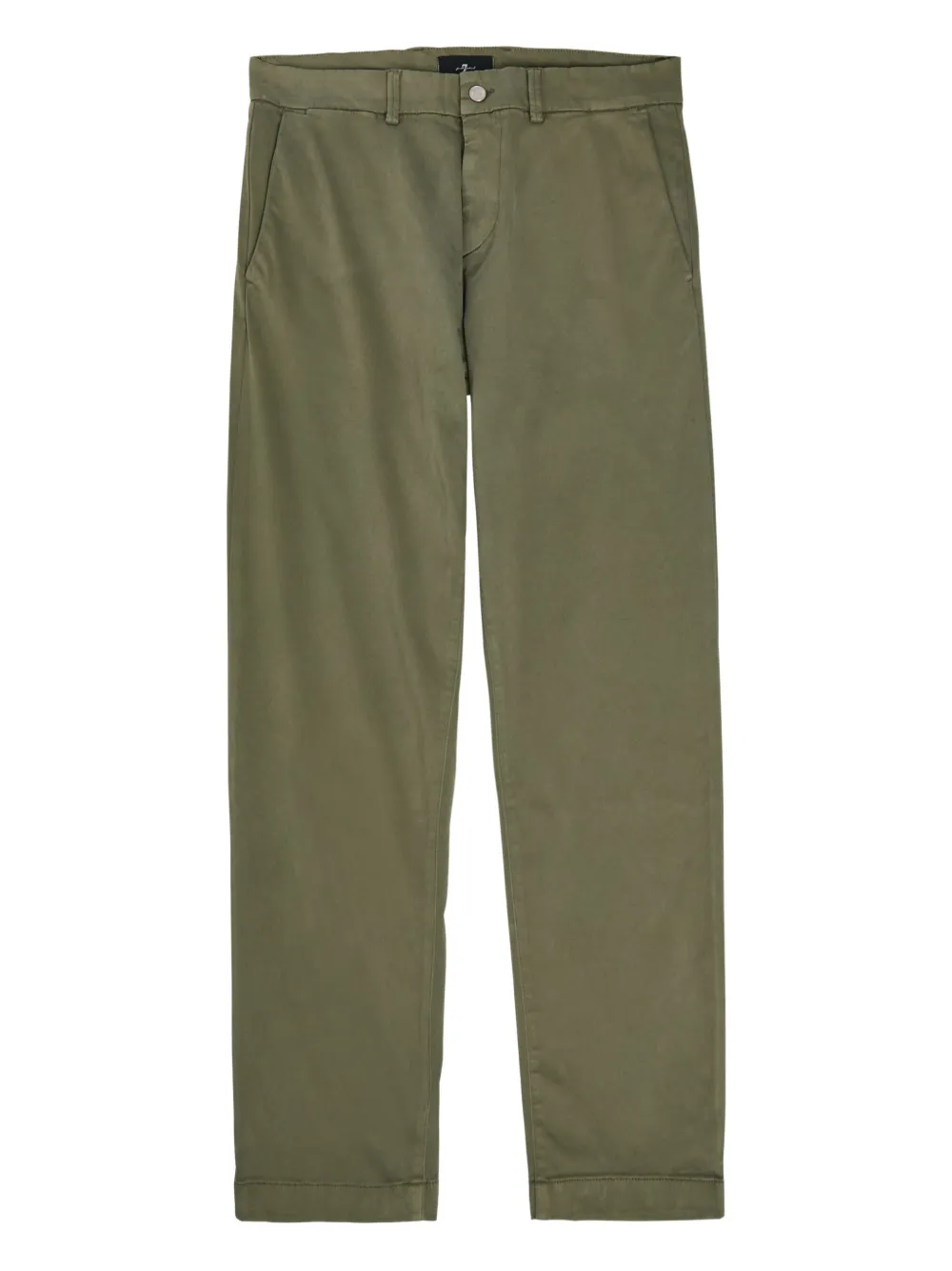 7 For All Mankind Straight-leg Trousers In Green