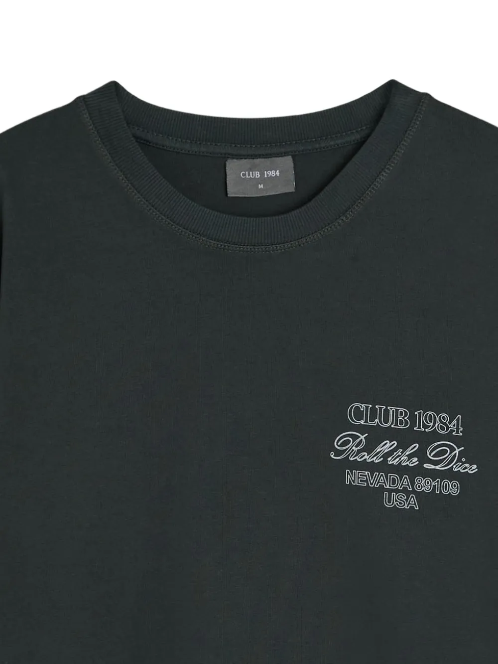 CLUB 1984 Roll The Dice T-shirt met print - Zwart