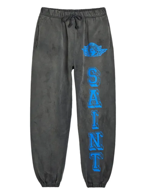 SAINT MXXXXXX drawstring graphic-print track pants