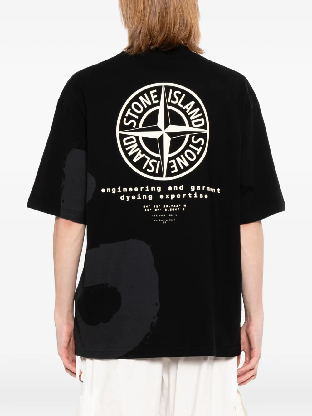 Stone Island T-shirt met logoprint Zwart