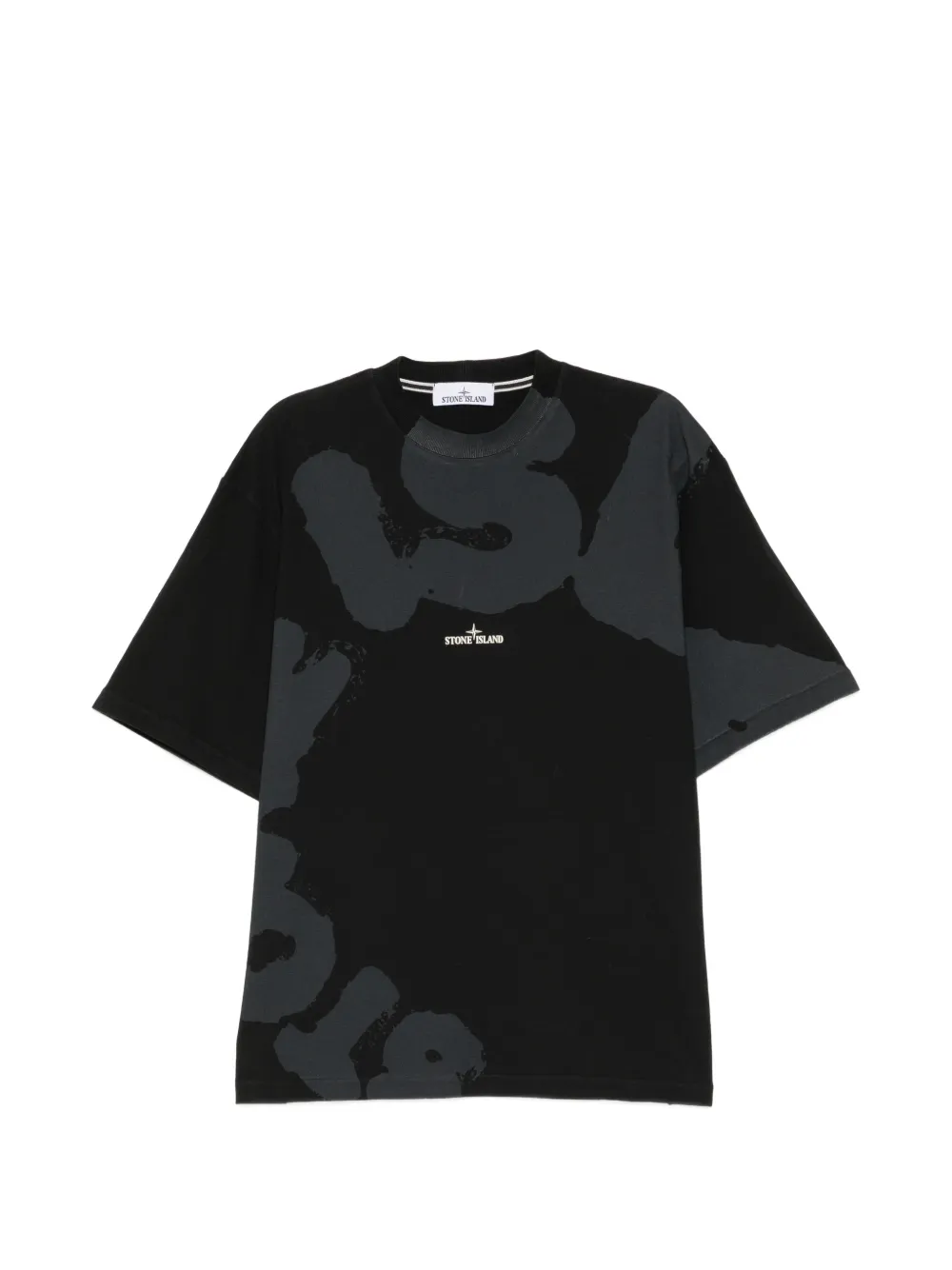 Stone Island logo-print T-shirt - Schwarz