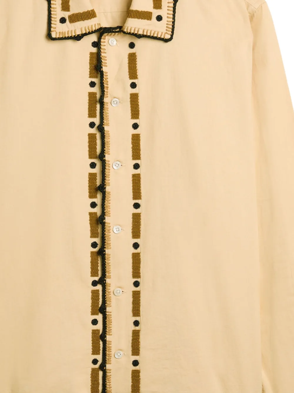 BODE Overhemd met kralen afwerking - Beige