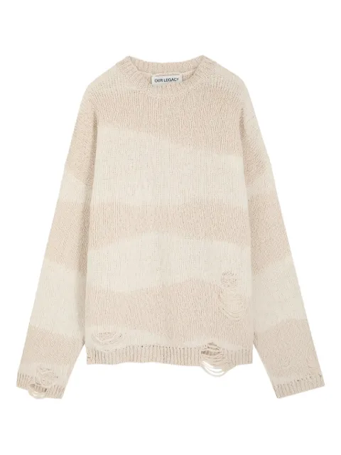 OUR LEGACY striped distressed sweater