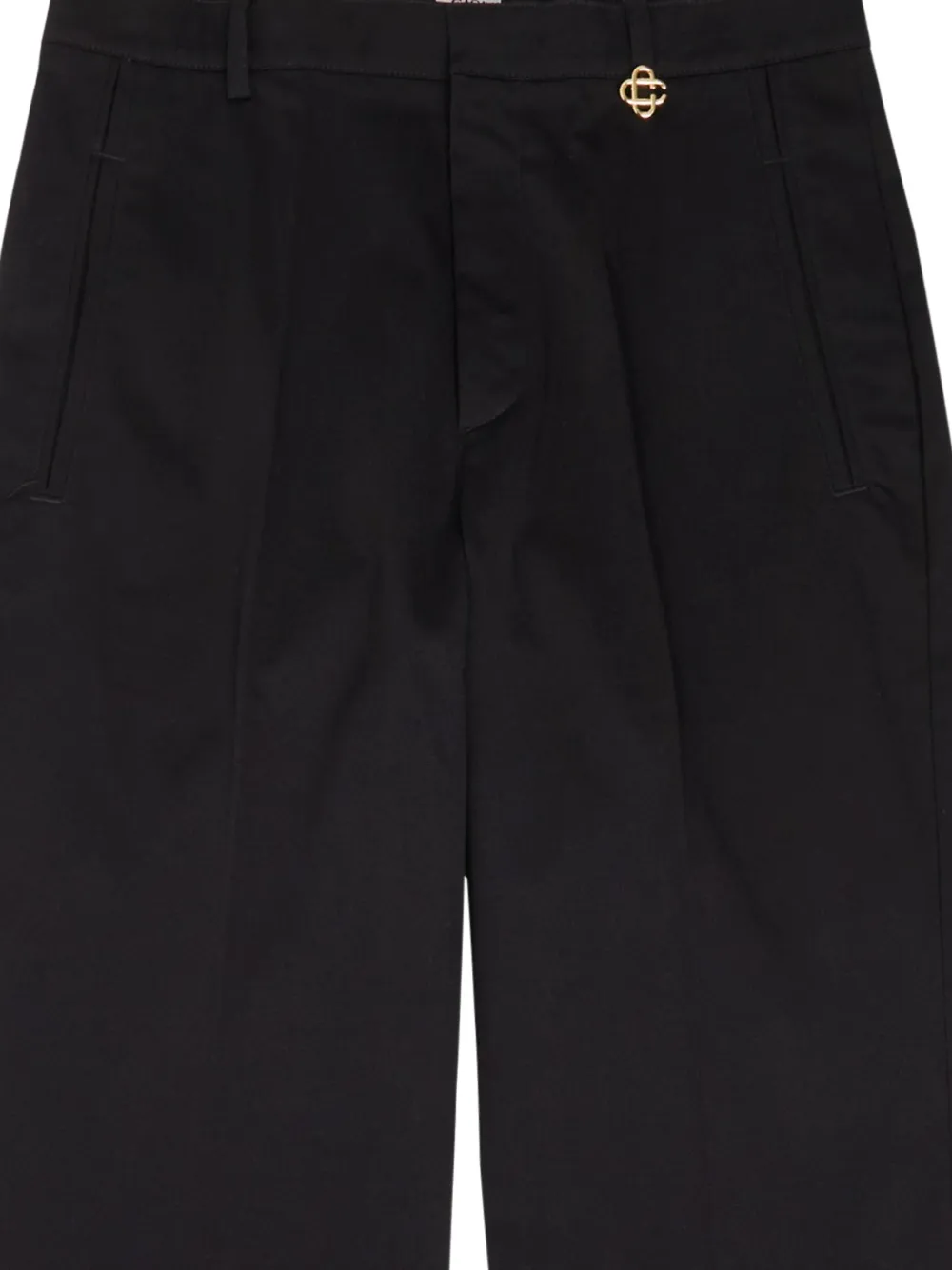 Casablanca Geplooide broek met embleem - Zwart