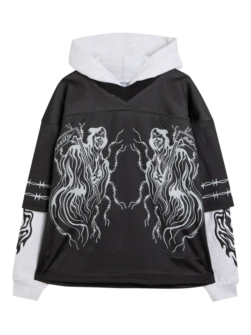 Warren Lotas layered-effect hoodie | Schwarz | Image 1