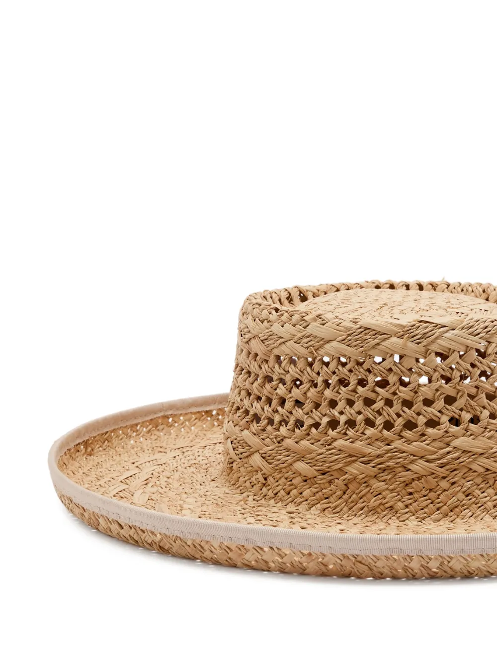 Lack Of Color Lawson Boater geweven hoed - Beige