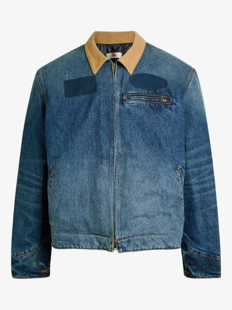 Cherry LA contrast-collar denim jacket