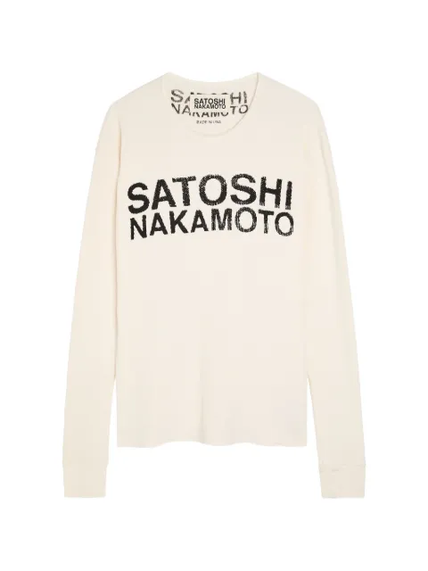 SATOSHI NAKAMOTO playera manga larga