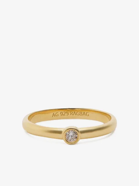 RAGBAG STUDIO bague sertie de zircon cubique
