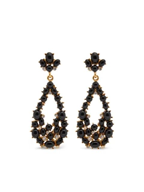 Kenneth Jay Lane teardrop stone earrings