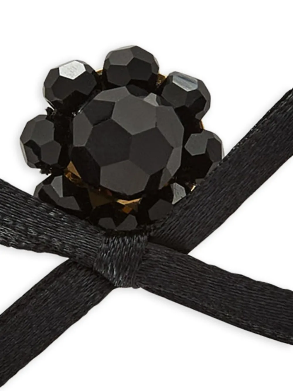 Simone Rocha Oorbellen verfraaid met kristallen - Zwart