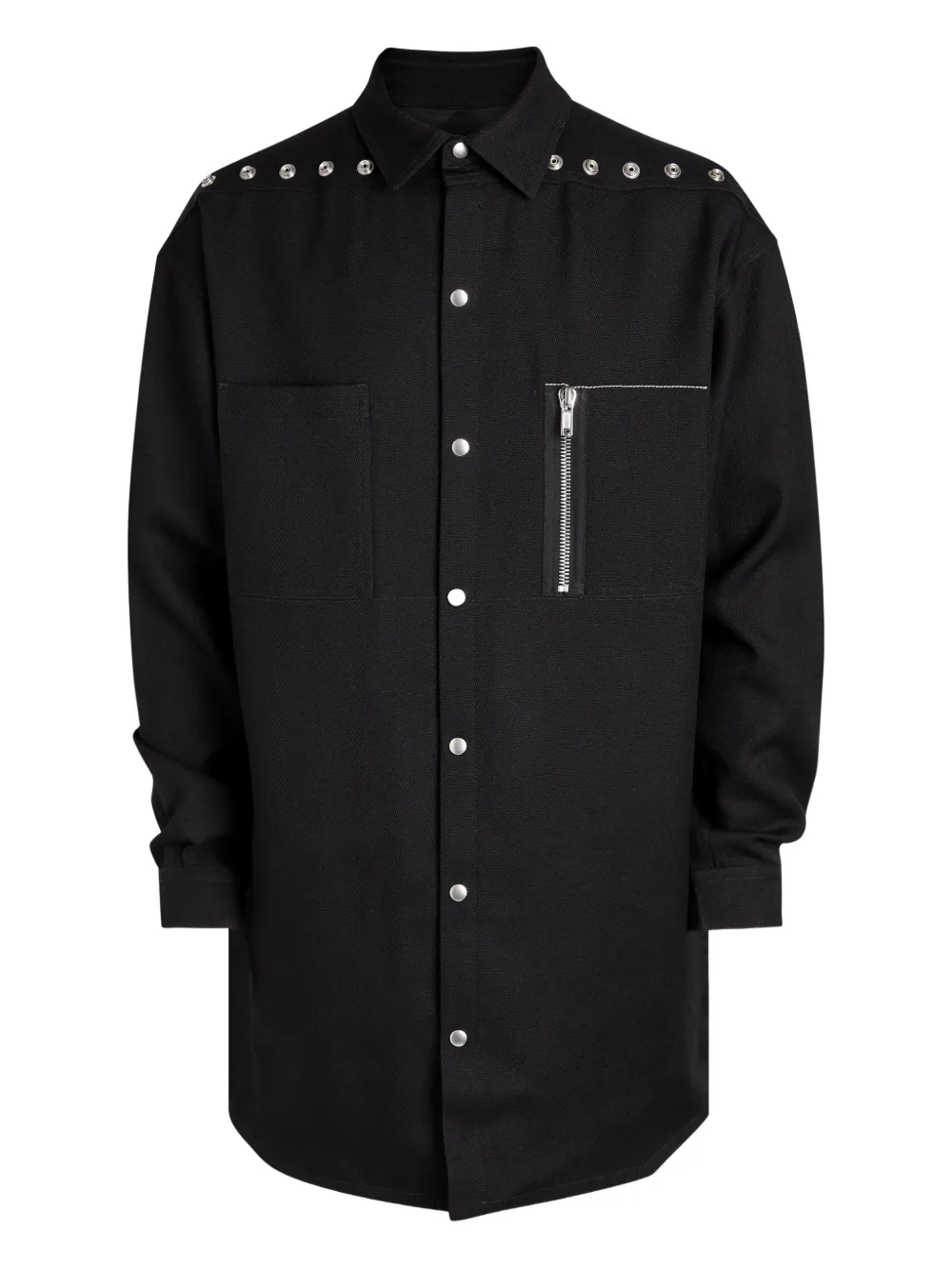 Rick Owens Camicia con zip - Nero