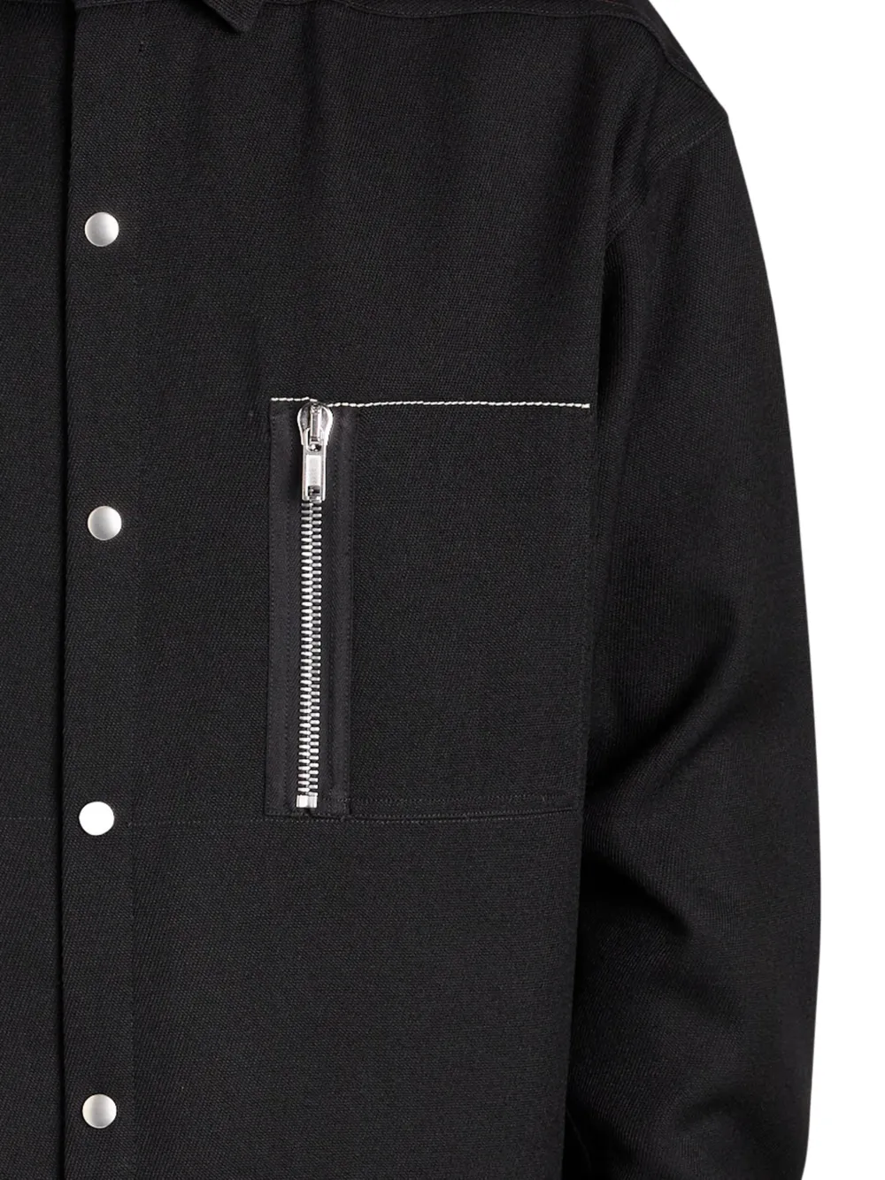 Rick Owens Overhemd met studs en rits-detail Zwart