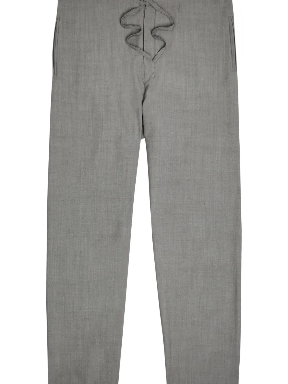 Calvin Klein Broek met gestrikte taille - Grijs