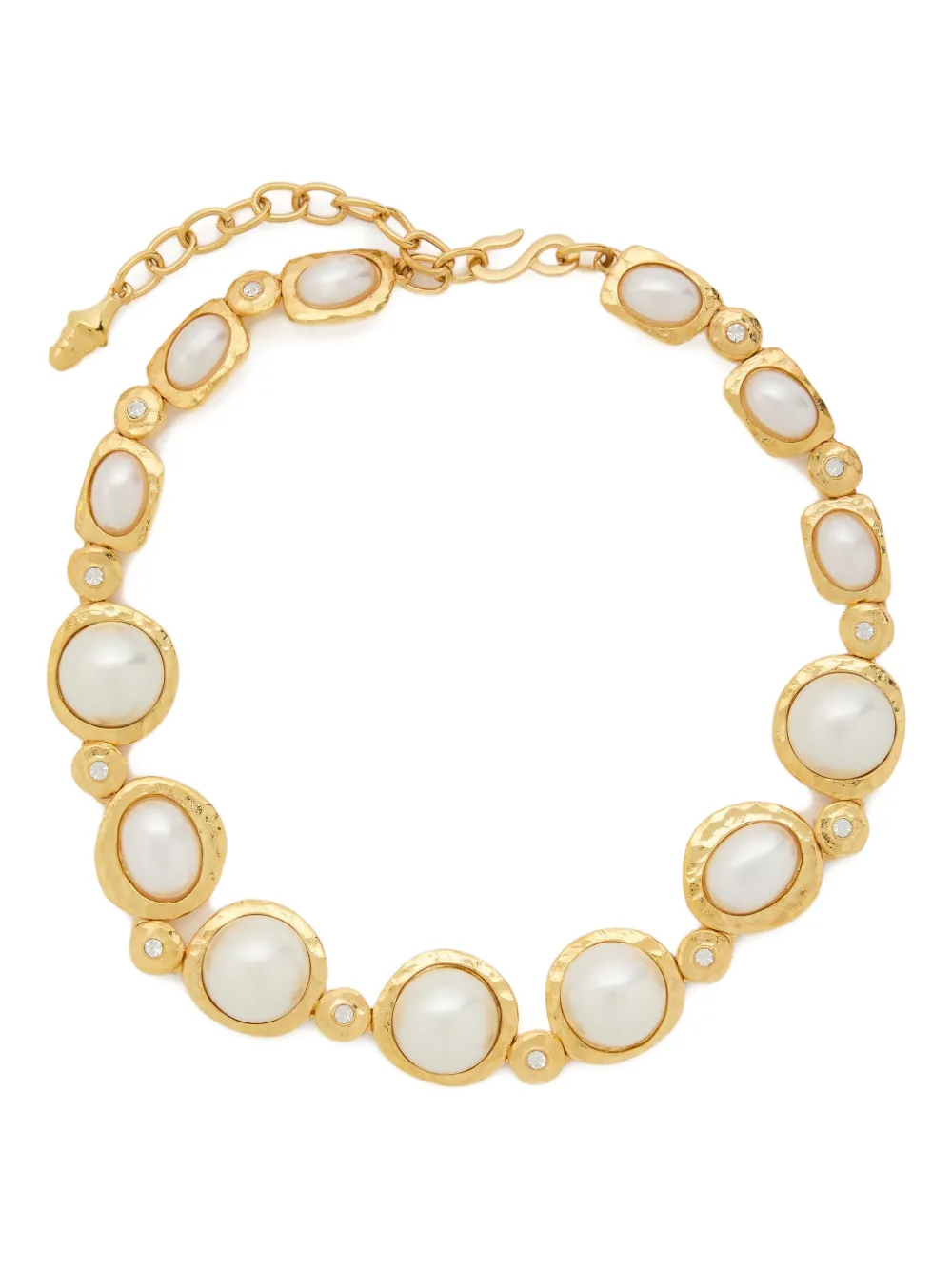 Kenneth Jay Lane Collana decorata con perle sintetiche - Oro