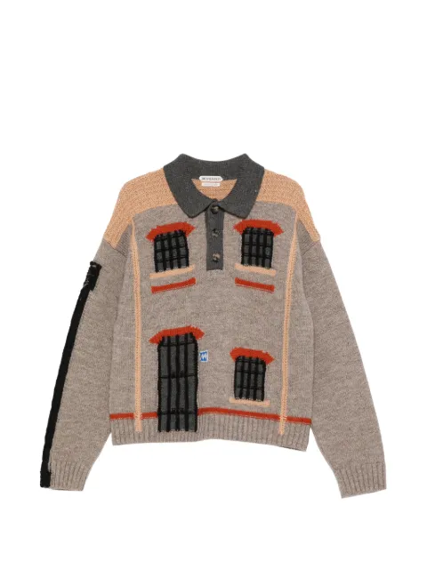 JW Anderson applique collared knitwear