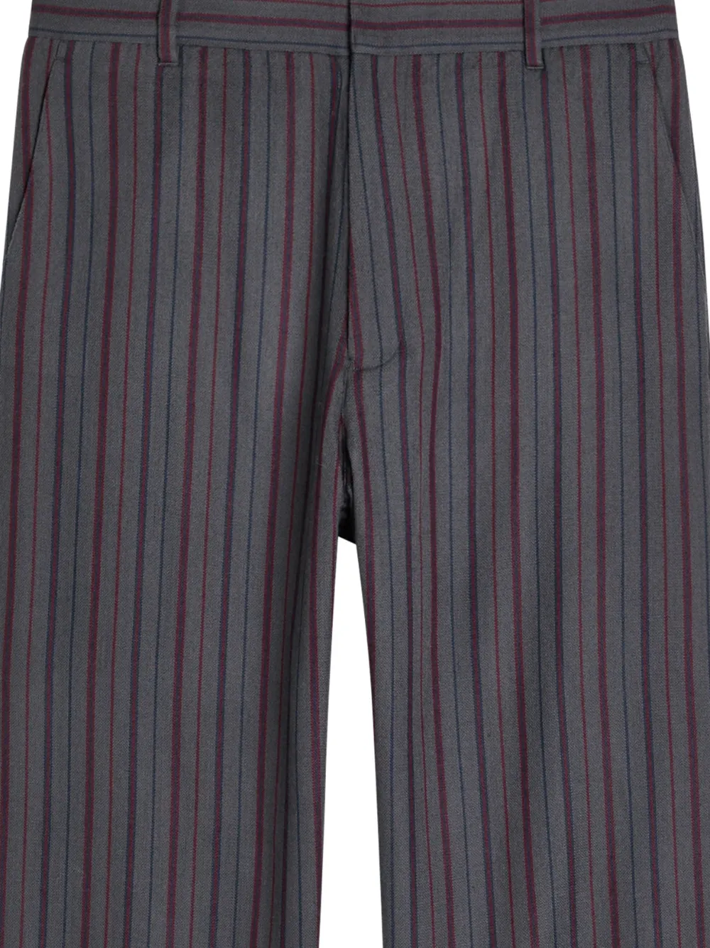 The Elder Statesman Slacker gestreepte broek - Grijs
