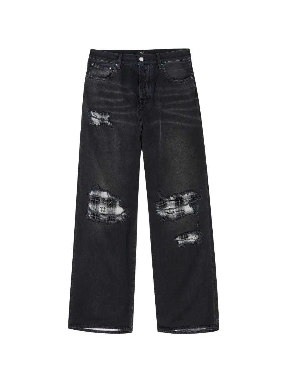 AMIRI Funnel Repair distressed relaxed jeans - Nero