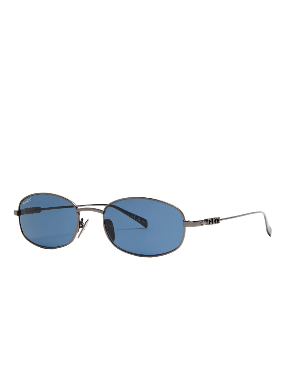 Gucci Zonnebril met ovalen montuur Zilver