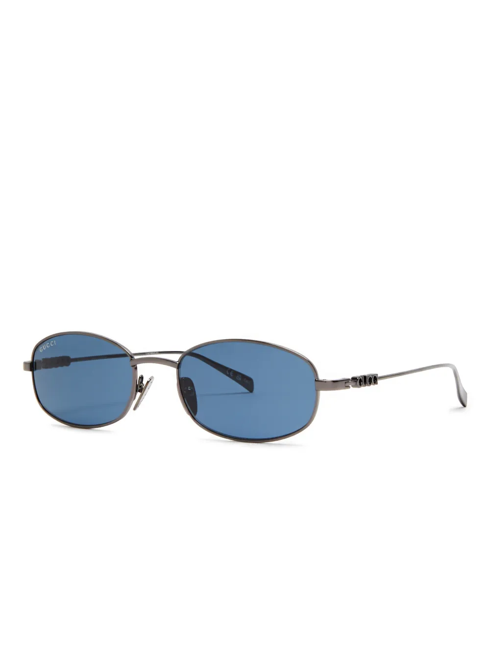 Gucci oval-frame sunglasses - Silber