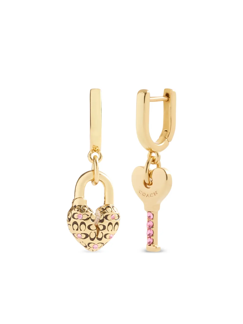 Coach Orecchini a cerchio con decorazione - Oro