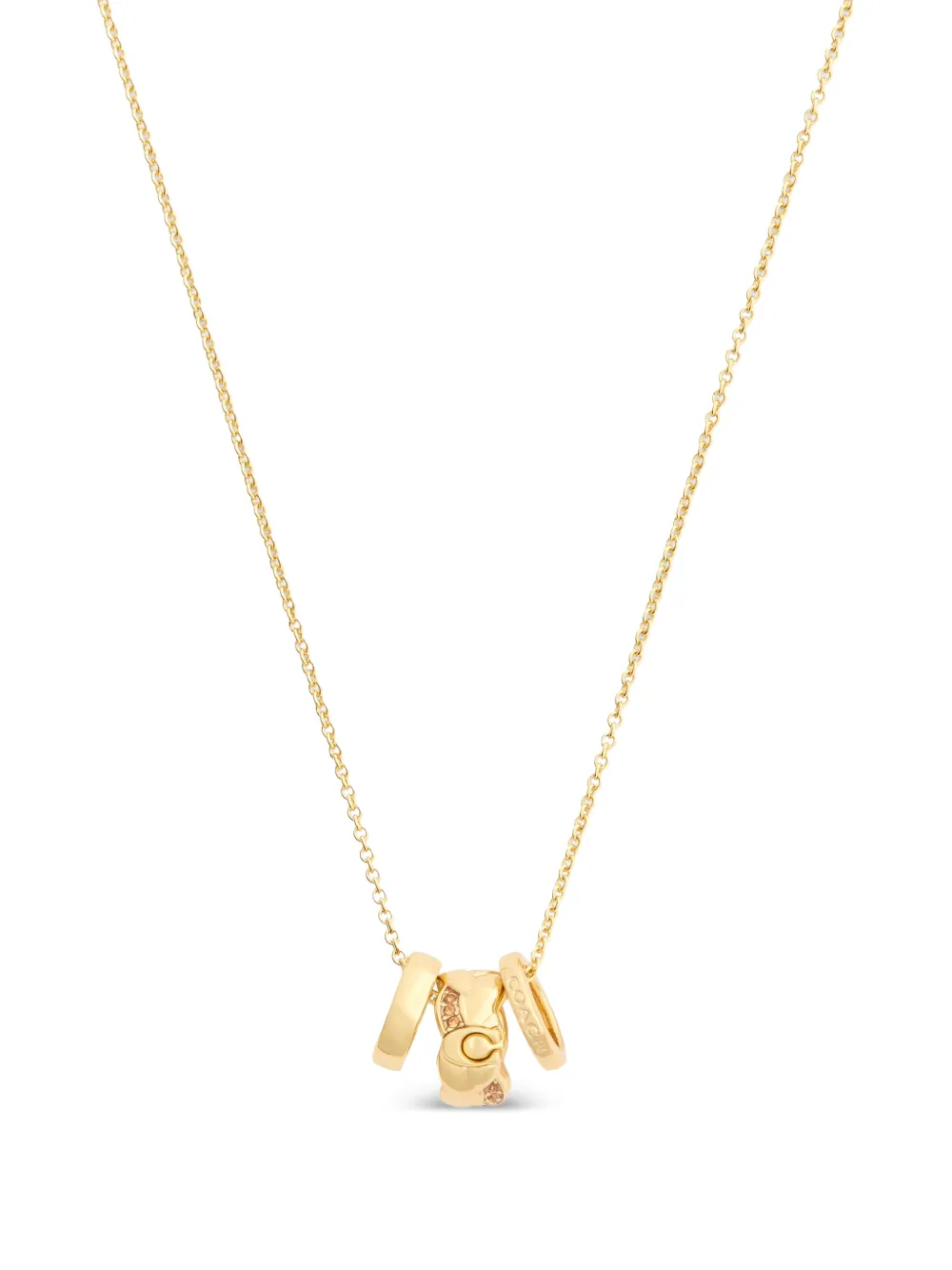 Coach Collana con pendente logo - Oro