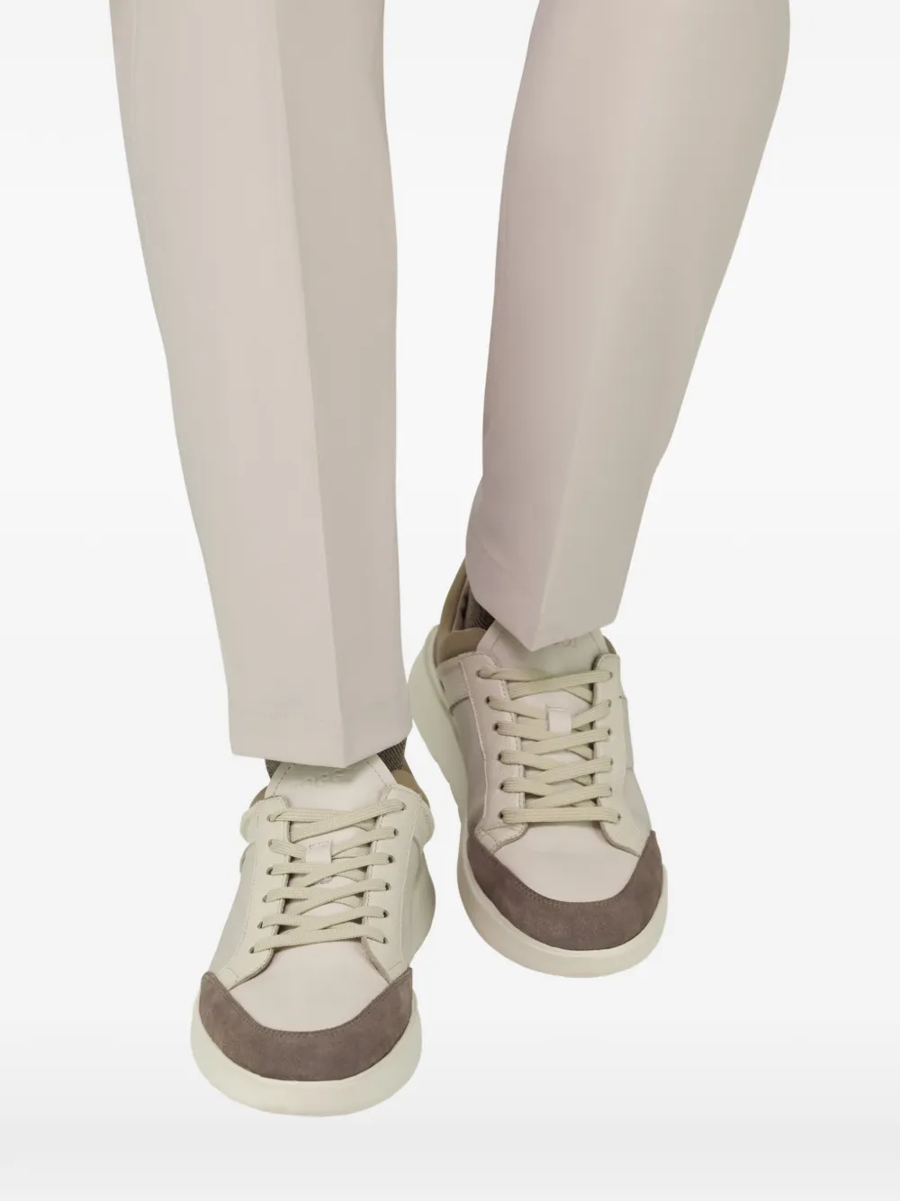 Boggi Milano Nimbus leren sneakers Beige