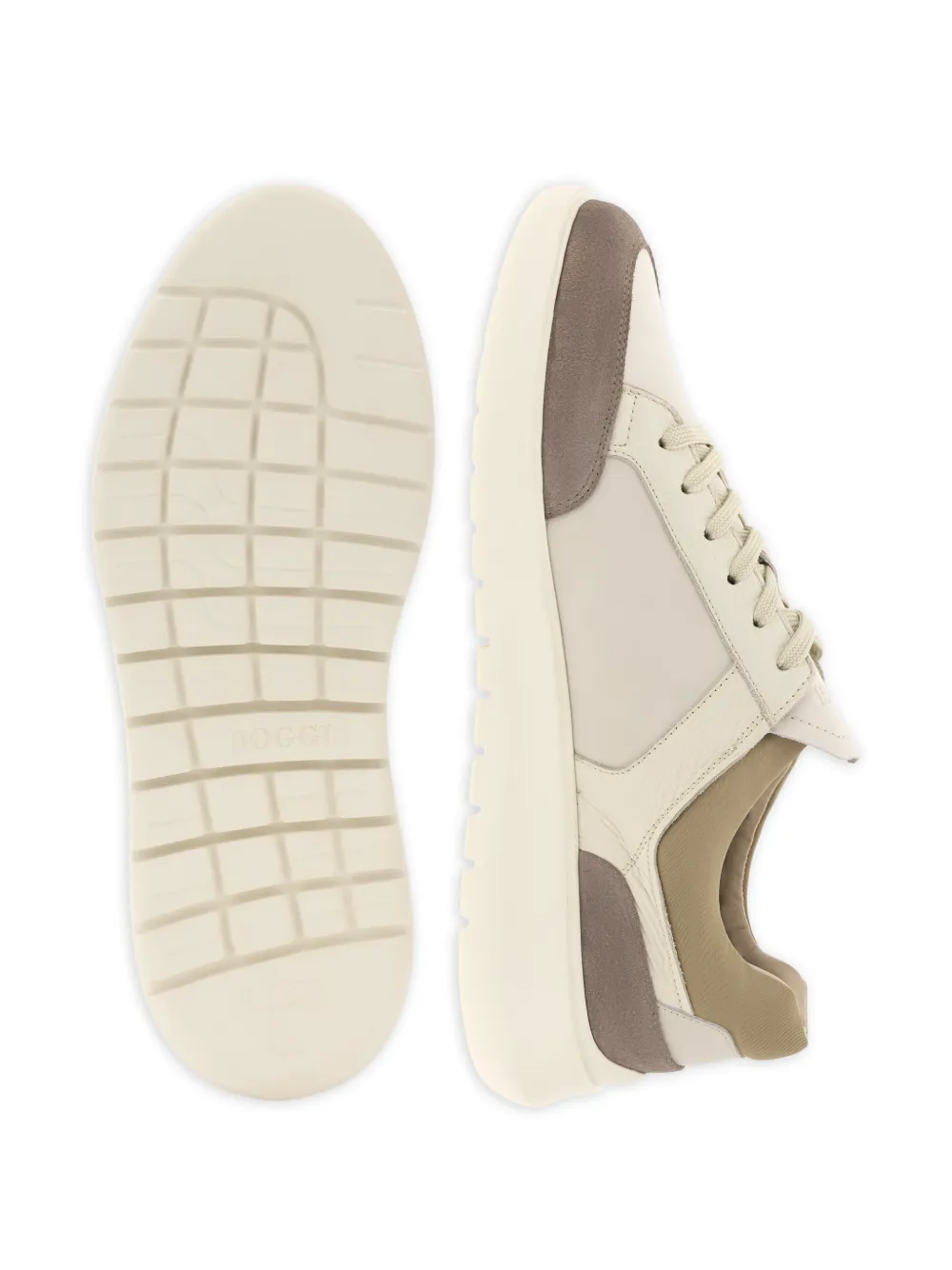 Boggi Milano Nimbus leren sneakers Beige