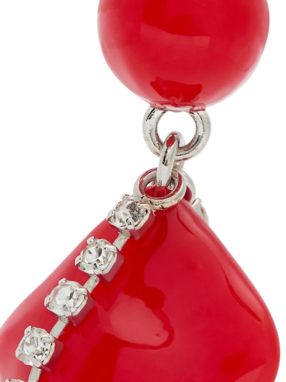 Completedworks Oorbellen verfraaid met kristallen - Rood