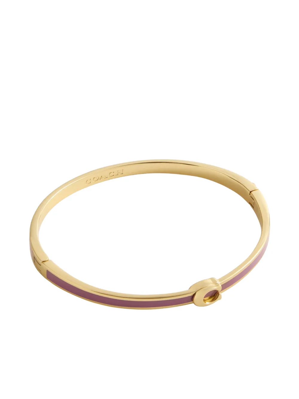 Coach Bracciale rigido con logo - Oro