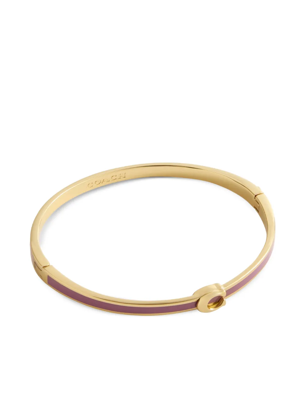 Coach Bracciale rigido con logo - Oro