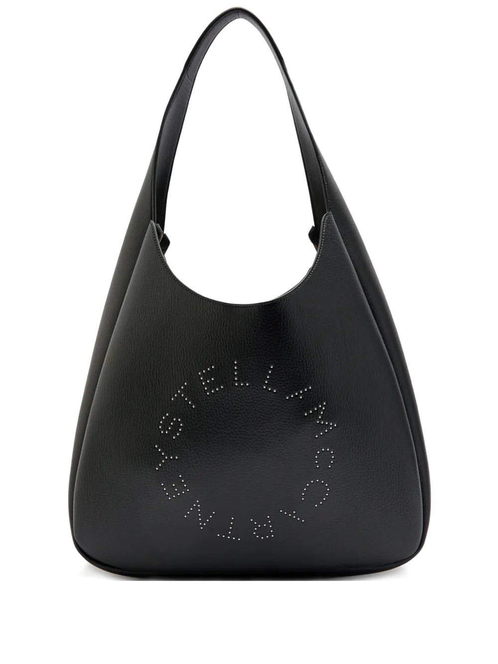 Stella McCartney Borsa a spalla con borchie e logo - Nero