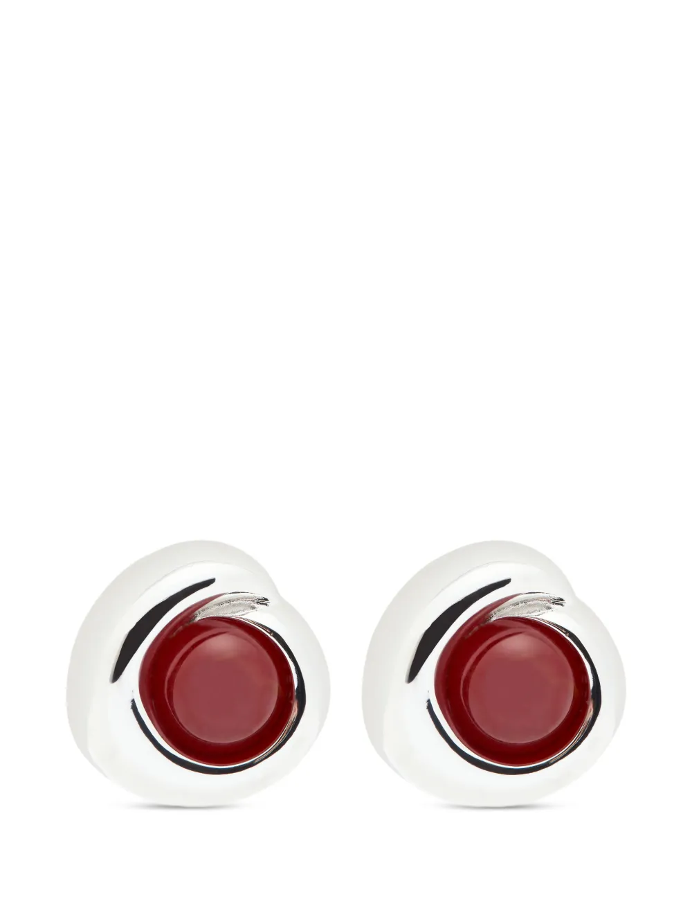 JULIETTA Agnes red stone earrings - Argento