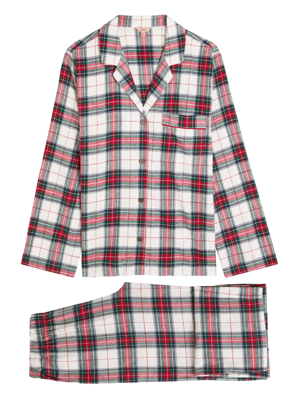 Eberjey plaid pocket pajamas - Weiß